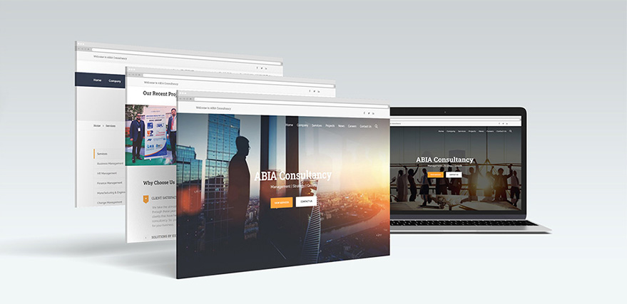 ABIA Consultancy website layouts