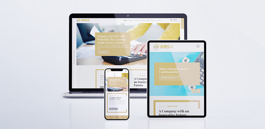 AMCA Auditing Home Page Layout